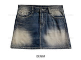 Lao washing denim mini skirt