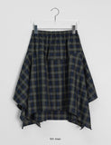Dabiru Check Banding Layered Skirt