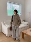 [unisex] Kiroi Bokashi Over Hood Knit