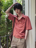 Karen Button Check Crop Short Sleeve Shirt