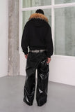 Patent leather pants
