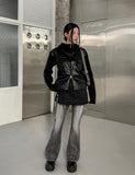 [LANARCH] Noble Leather Pocket Hooded Zip-Up
