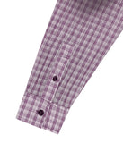 SPRAY DYEING CHECK CROP SHIRT