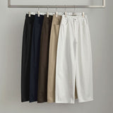 Banding Semi Wide 4-Season Cotton Pants