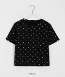 Tarui Dot Crop Short Sleeve Tee