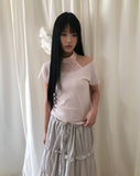 Point One Off-shoulder Short Sleeve T-shirt