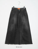 Chad Tassel Denim Long Skirt