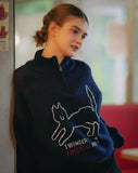 Different Knit Half Zip-up