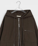 [unisex] Nehiko two-way work hood zip-up jumper