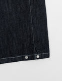 Heine Side Pintuck Stitch Wide Denim Pants