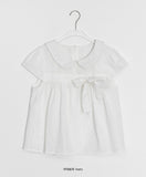 Kosho punching ribbon short sleeve blouse