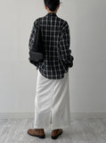Wrinkle Check Overfit Shirt