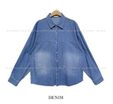 Big pocket gras denim shirt