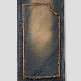 Western wide double knee denim