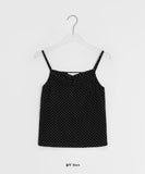Nahisi Dot Shirring Sleeveless