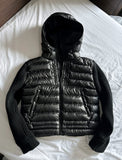 Black tech knit padding jacket