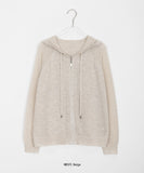 Tsunoka See-Through Summer Knit Hood Zip-Up