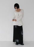 LETTERING MAXI SKIRT