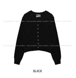 [U-BASIC] Woody Semi-Crop Round Cardigan