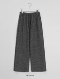 Corenti Banding Ribbed Brushed Wide Pants
