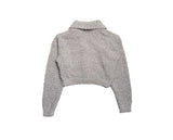 Ponds Boucle Collar Knit Crop Cardigan