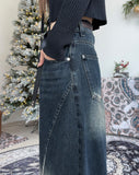 Rosa Balloon Washing Cut Denim Pants