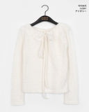 Riting Off Shoulder Ribbon String Angora Knit