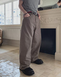Robed Quad Pocket Wide Cotton Pants