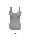 Fran Ribbed Lace Halter Sleeveless