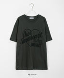 Yoho Heart Printed Over Short Sleeve Tee