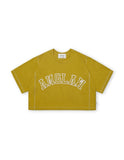 [AG.W] Applique Crop Half Tee