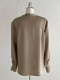 Monafe satin tie blouse