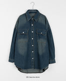 Railu Pocket Washing Denim Over Shirt