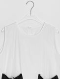 Habom Dot Nylon Layered Sleeveless One Piece