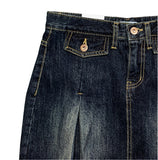 Koku denim pocket pleated skirt