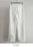 Hidel Linen Basic Pintuck Slacks