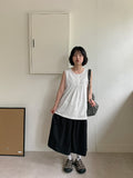 Dalhot Side Line Nylon Long Skirt
