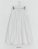Kayan Banding Dot Balloon Long Skirt