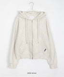 Lamines Two-Way Color Brushed Hood Zip-Up