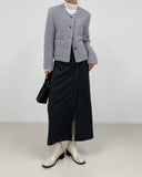 Hidden Wool Slit Skirt