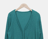 Yadin Ribbed Open Cardigan