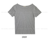 [U-BASIC] Summer Daily Boat Neck Loose Short Sleeve