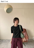 [BAONHAUS] Henkit Size Cotton Round Short Sleeve Tee