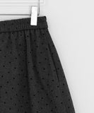 Ruronco Wool Dot Midi Skirt