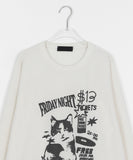 [unisex] Make Cat Overfit Ribbed Long Sleeve Tee