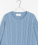 [unisex] Ponko over cable knit