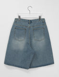 Hamund Washing Denim Bermuda Pants