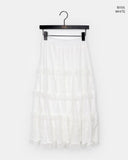 Lemin Frill Lace Long Skirt