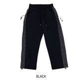 Color matching cross string nylon pants
