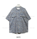 TOZ loose fit tweed half shirt